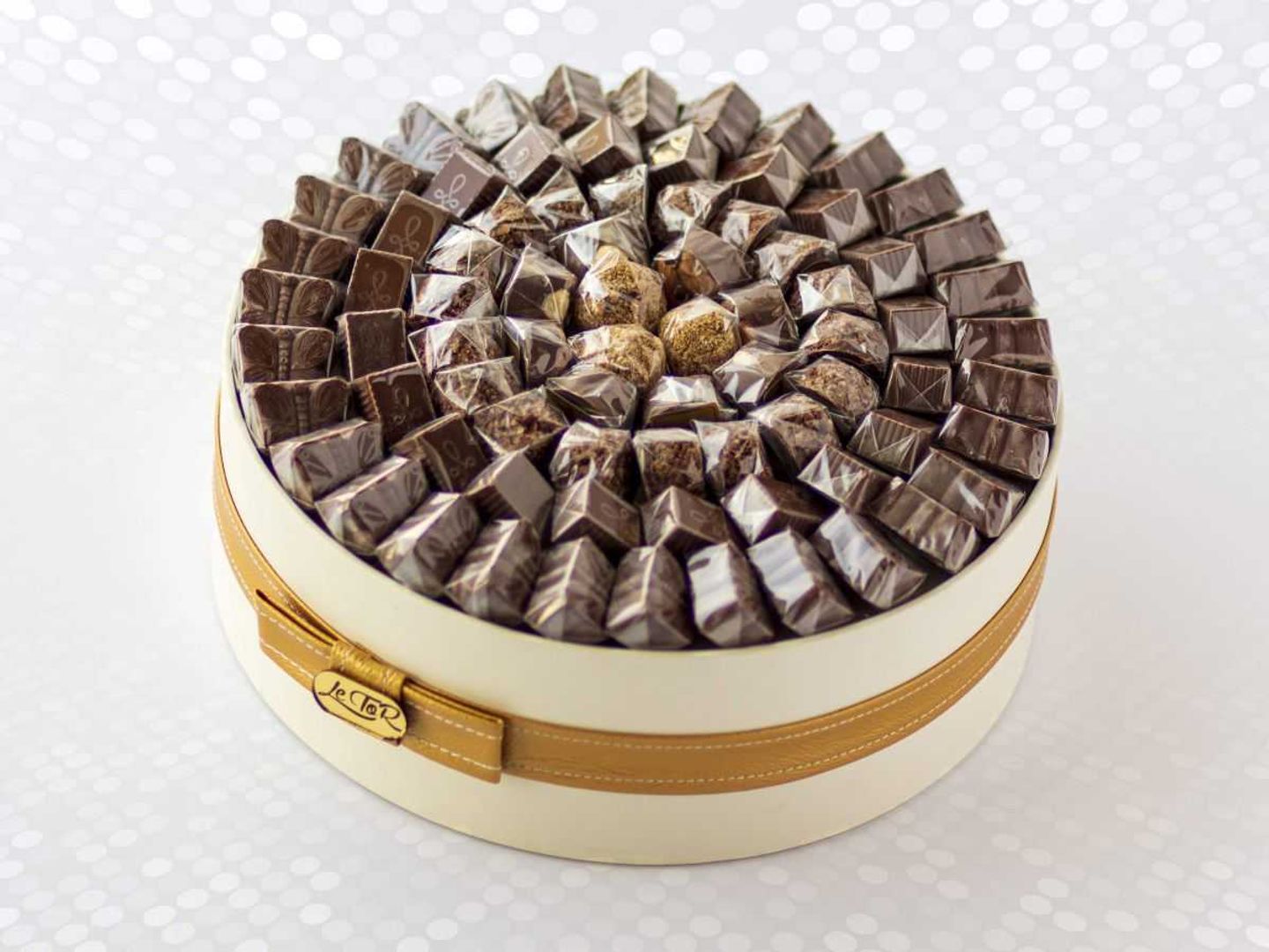 Large Belt Leather Chocolate Tray
