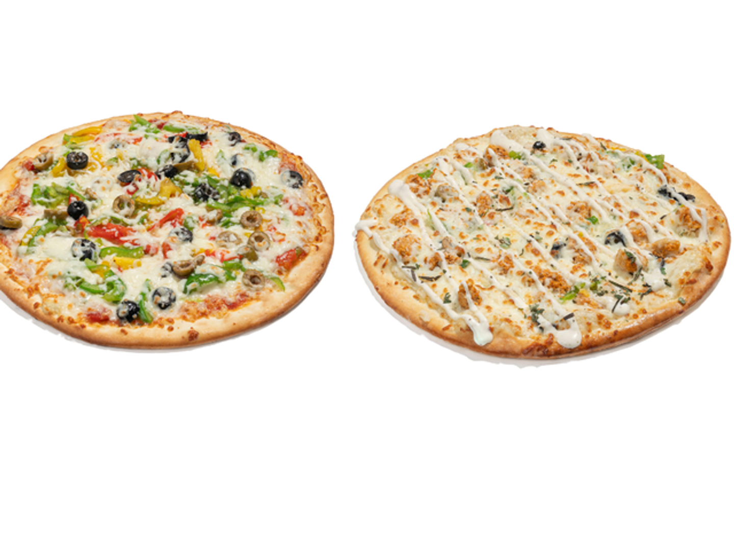 عرض بيتزا خضار و بيتزا رانش