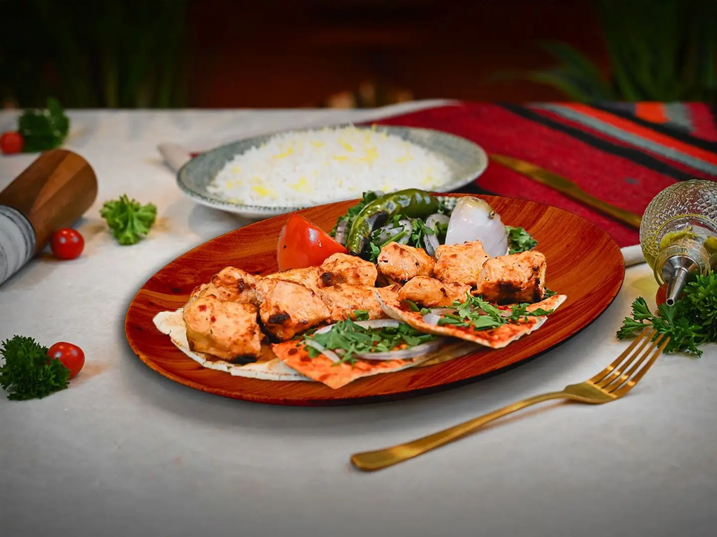 دجاج شيش طاووق