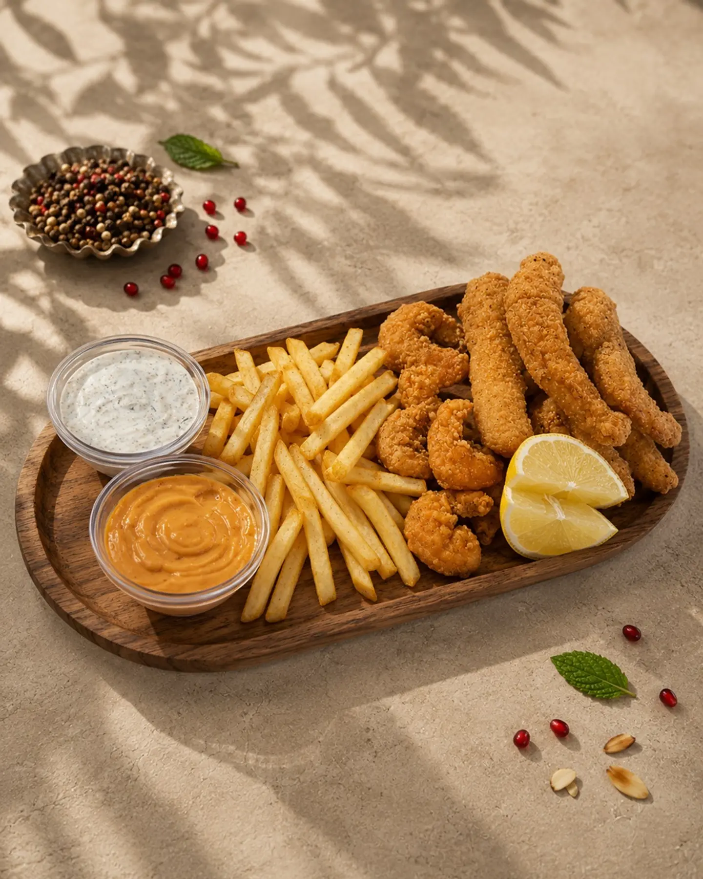 طبق فيش أند شريمبس