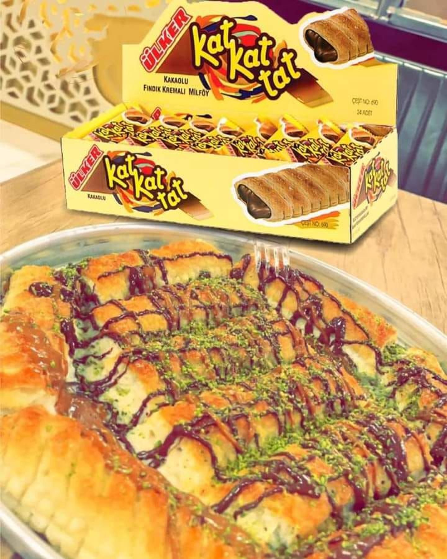 Kunafa With Vermicelli Stuffed With Kt Kat - Small