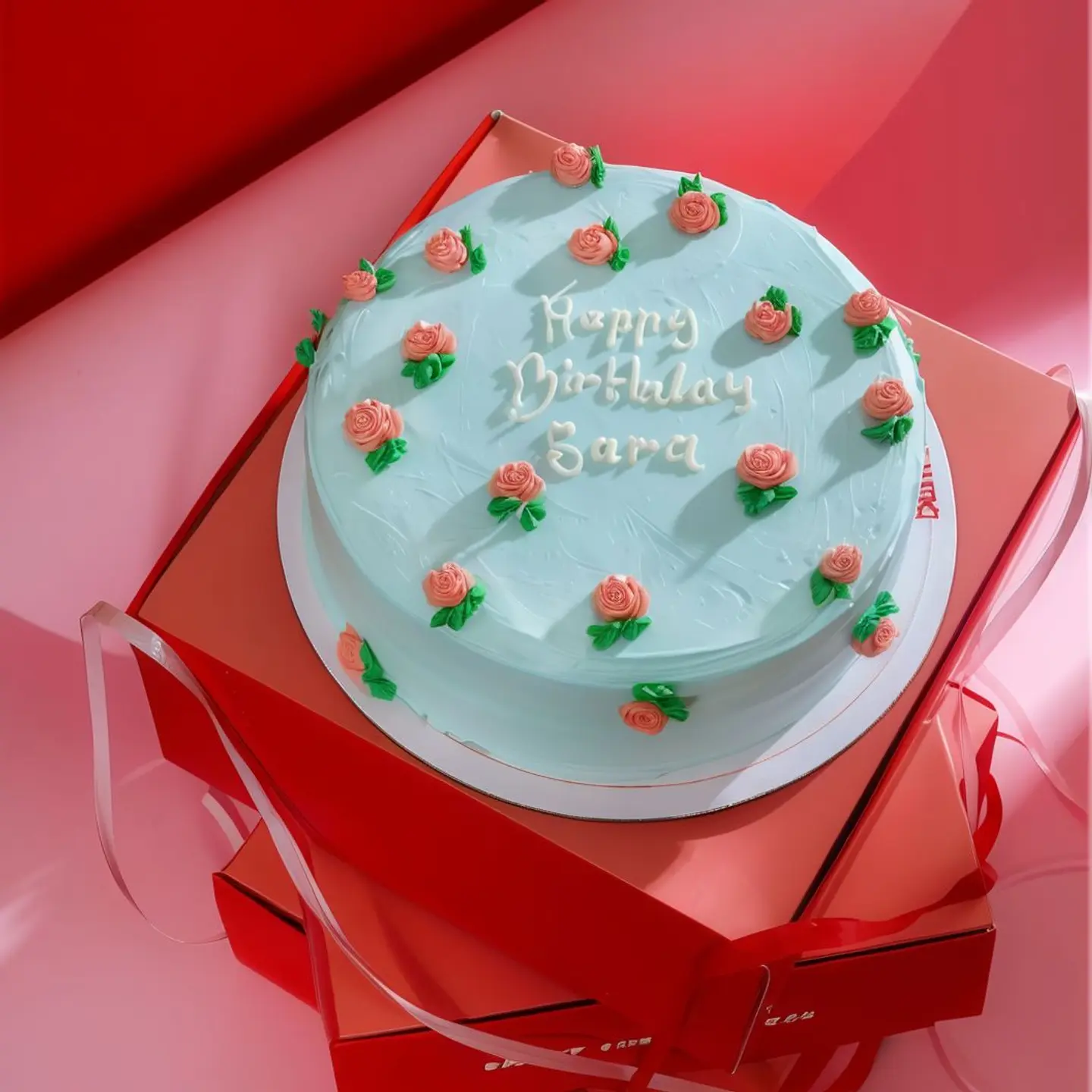 Blue Floral Cake