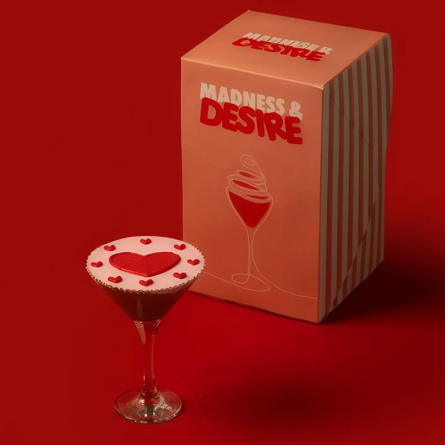 New Year Cheers Cake Heart