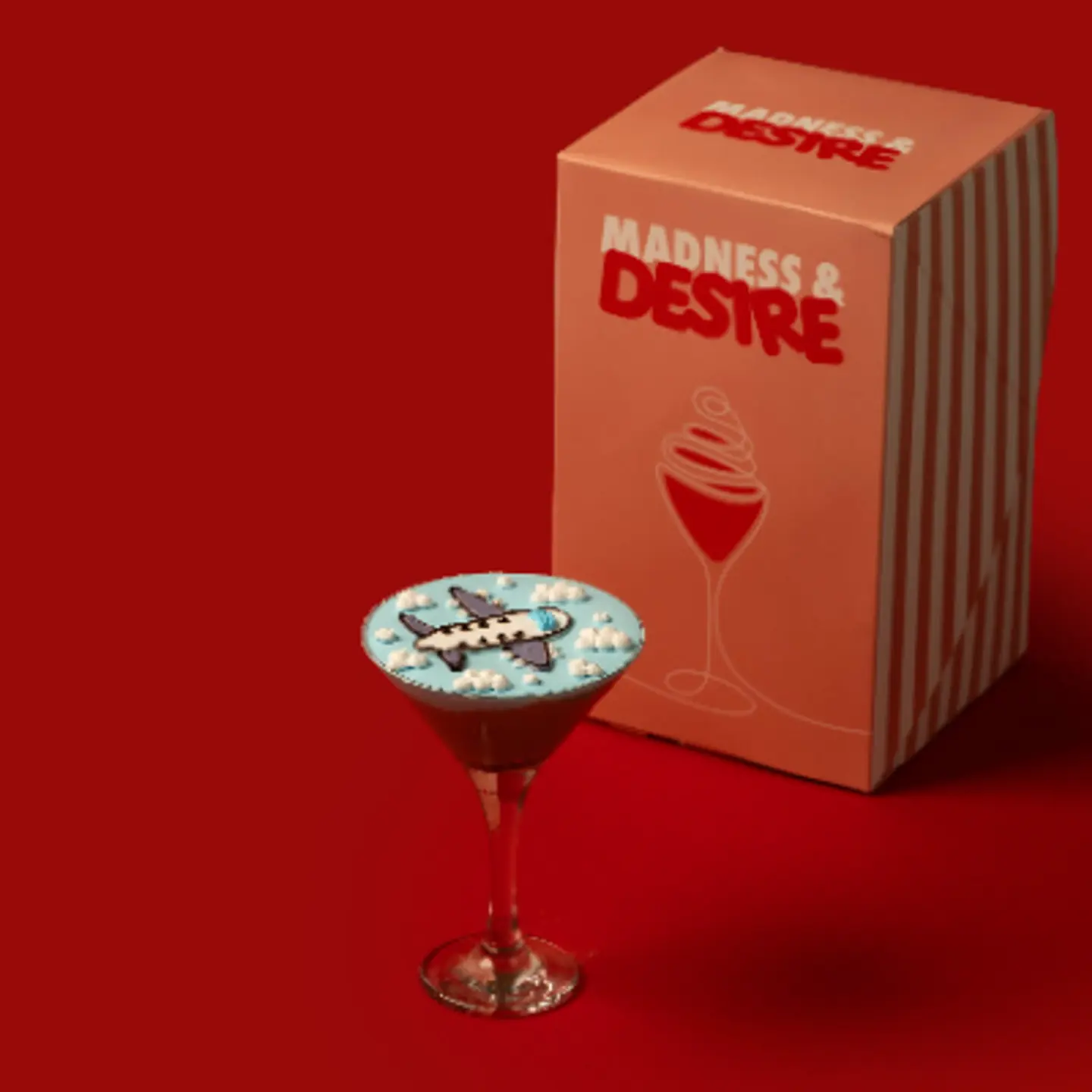 New Year Cheers Cake Airplane