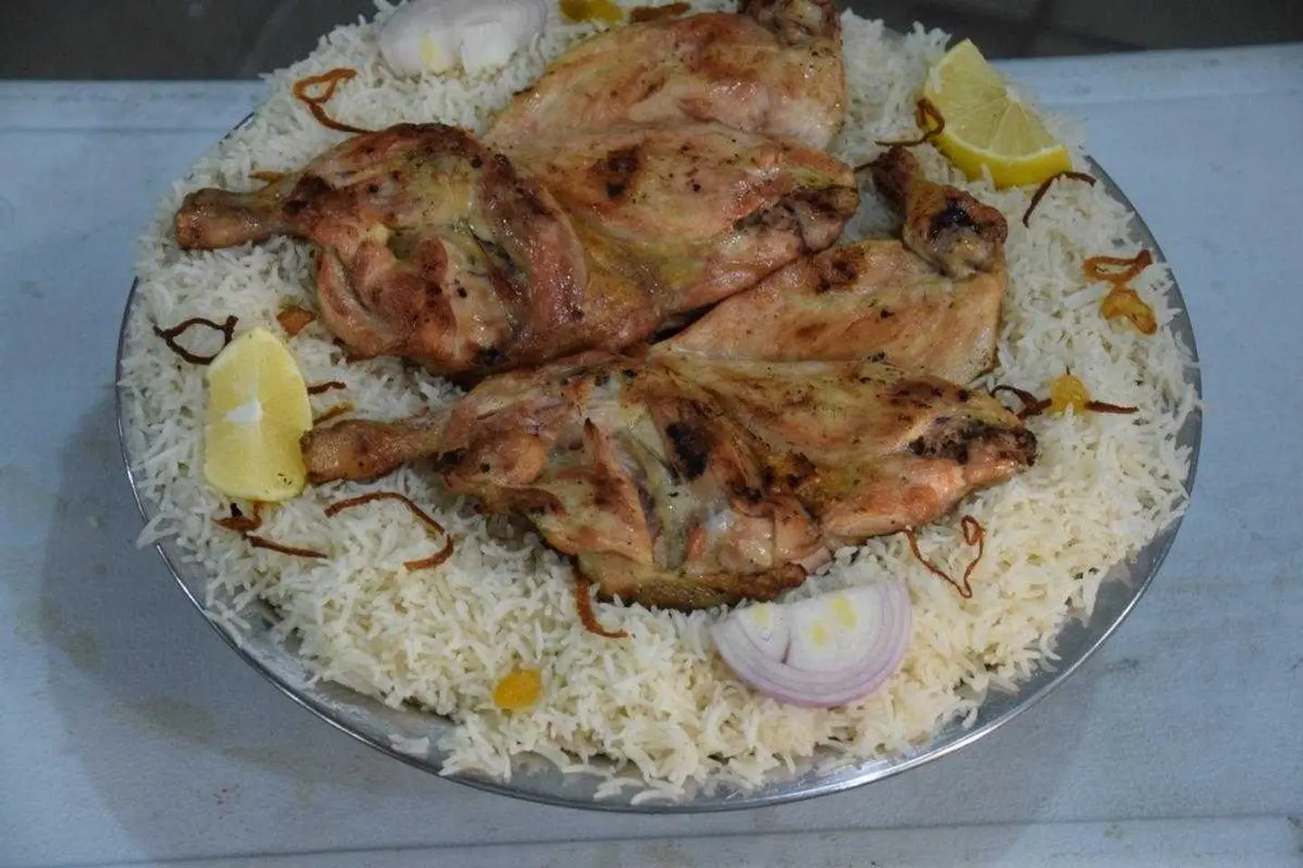 Whole Madhbi Chicken With Peshawar Rice