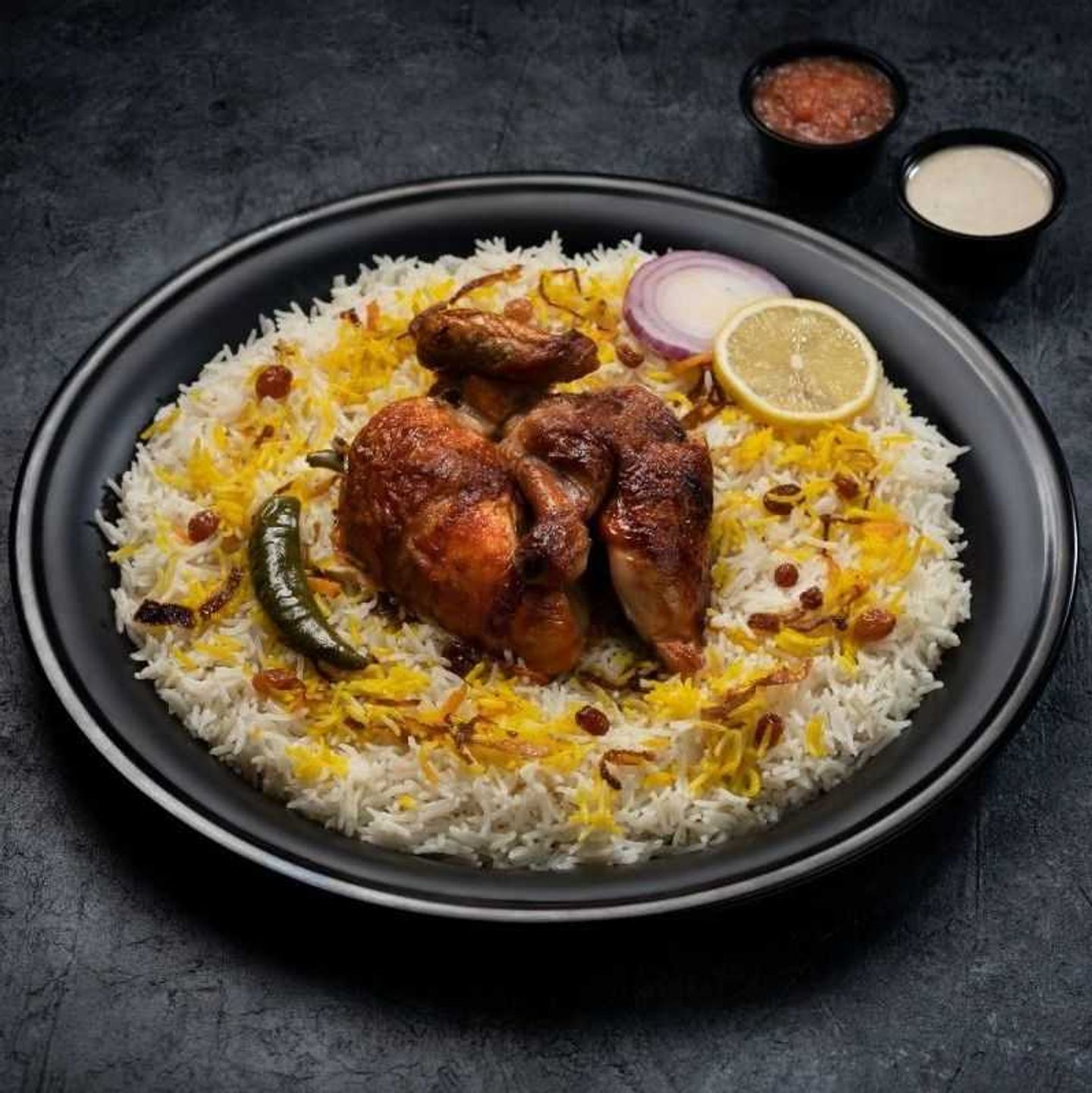 نصف حبة شواية مع أرز شعبي