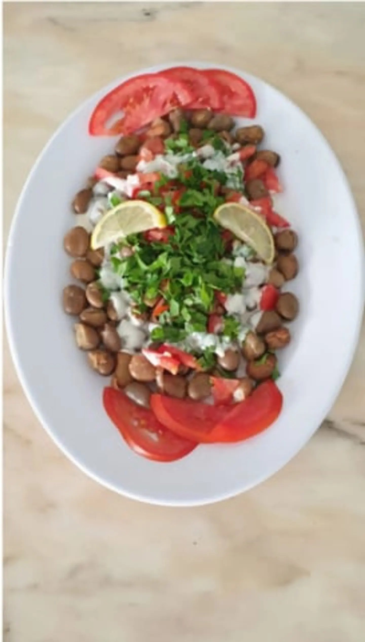 فول بالطحينة