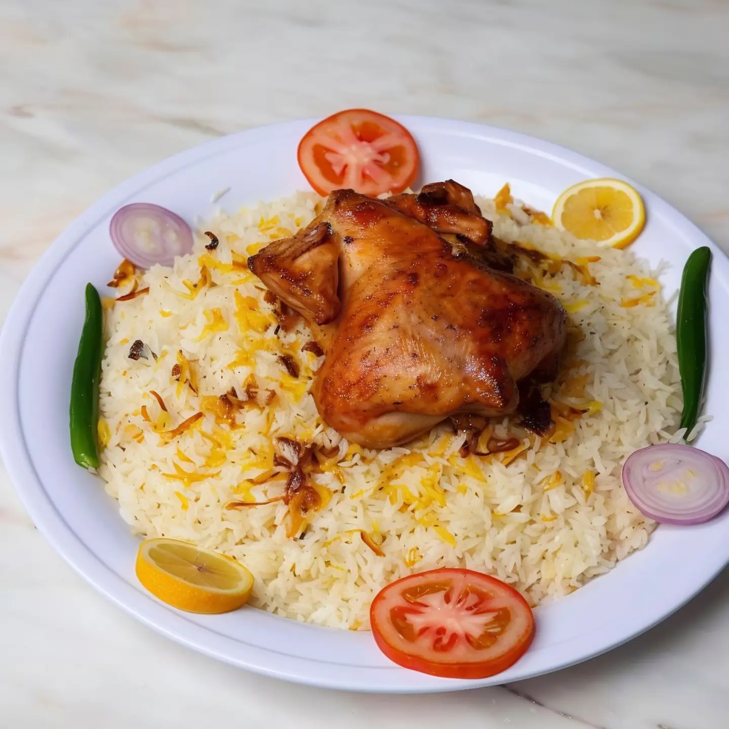 نص دجاج شواية رز شعبي