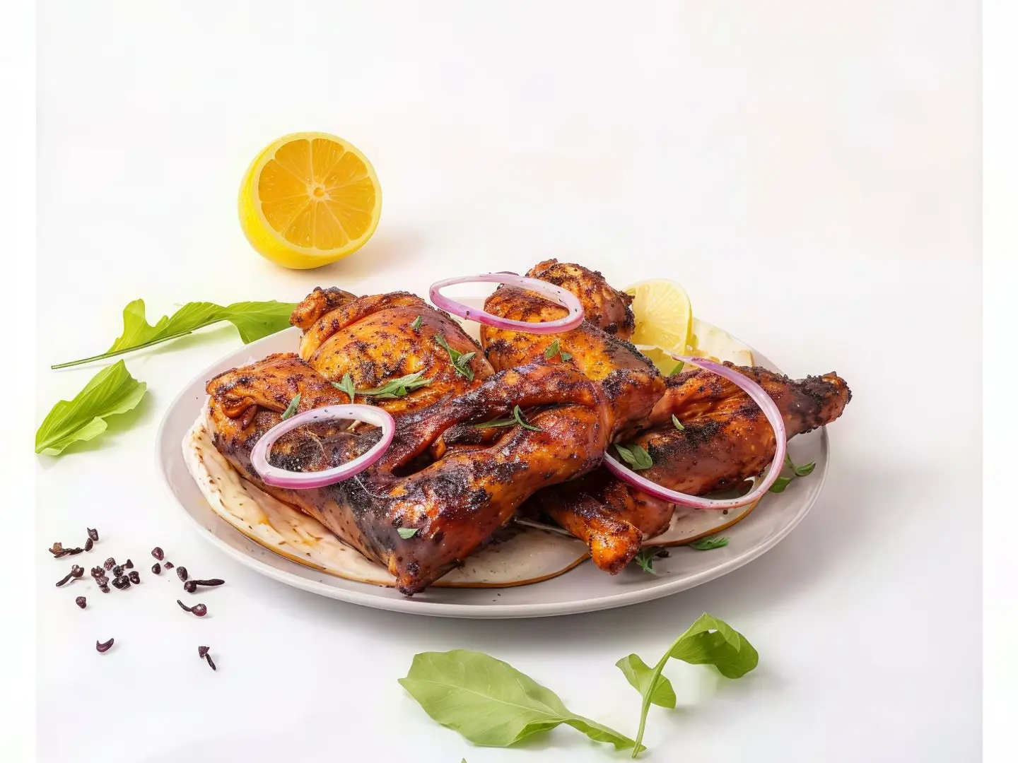 نص دجاج فحم بدون رز