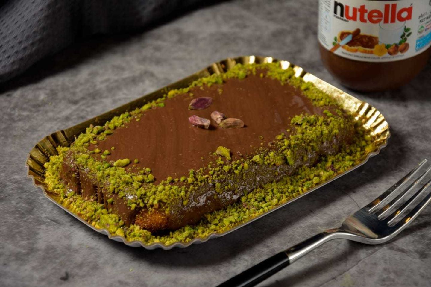 Rectangular Kunafa Nutella