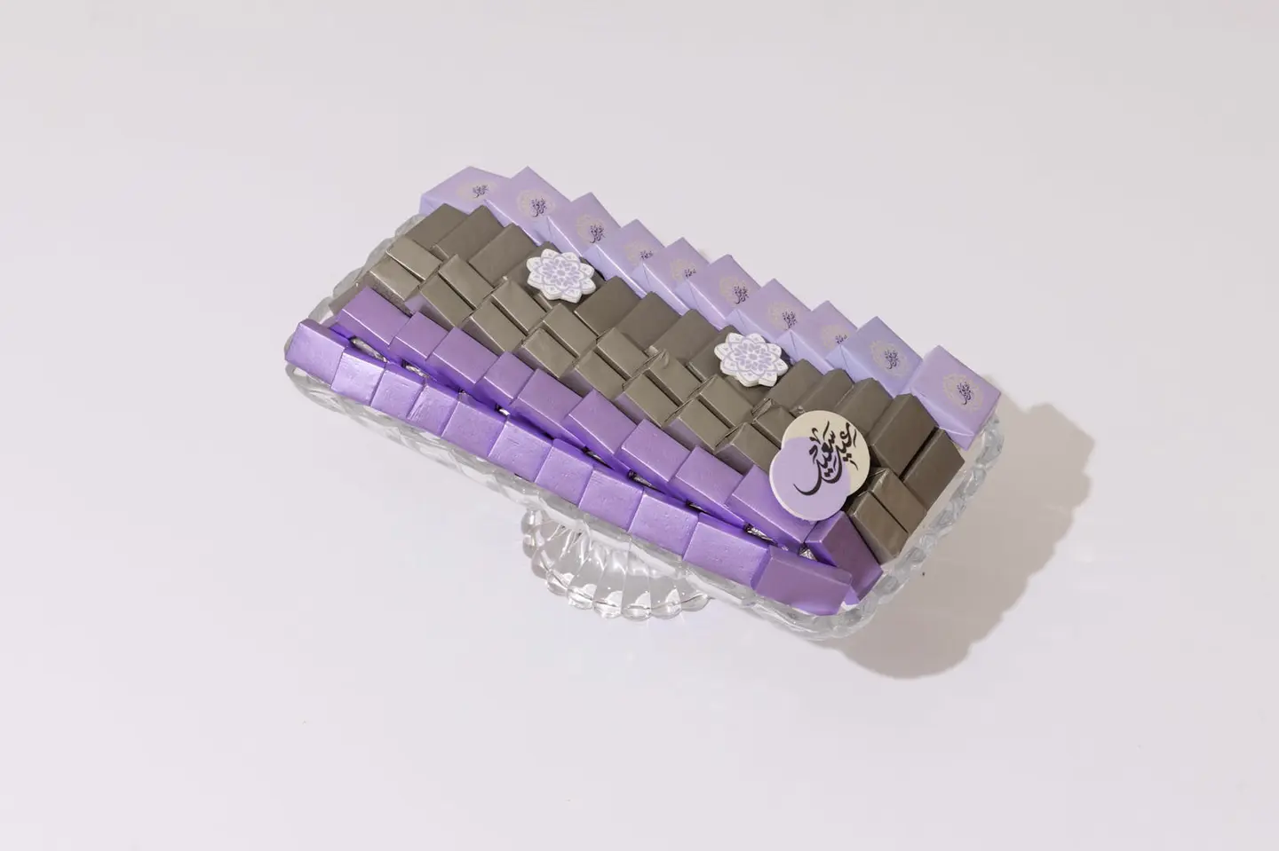 صينيه شوكولاته مستطيل وسط لافندر