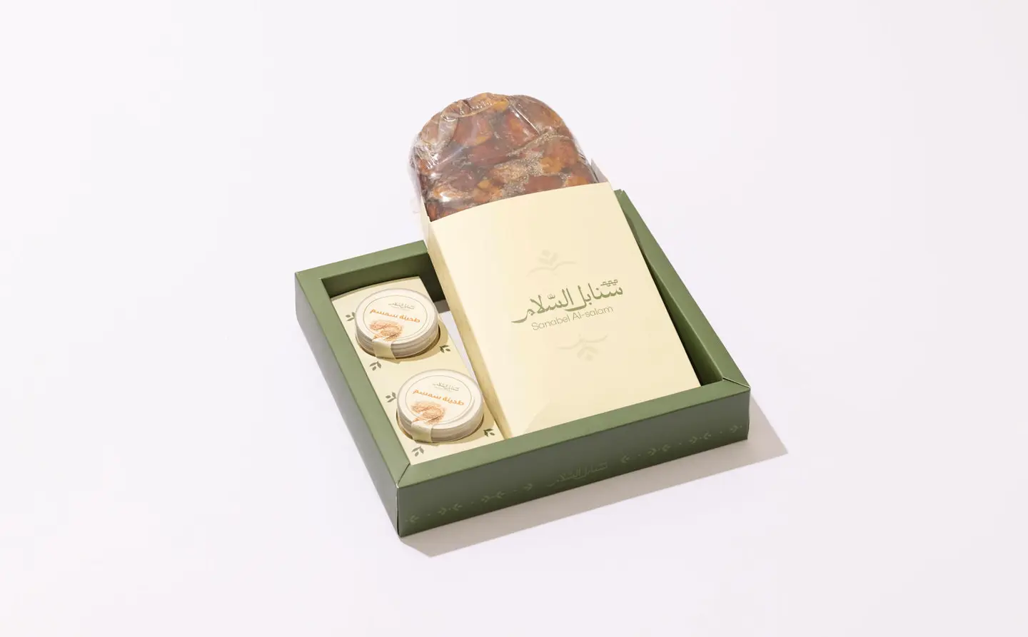 Crushed Dates Served With Tahini Sesame Sauce