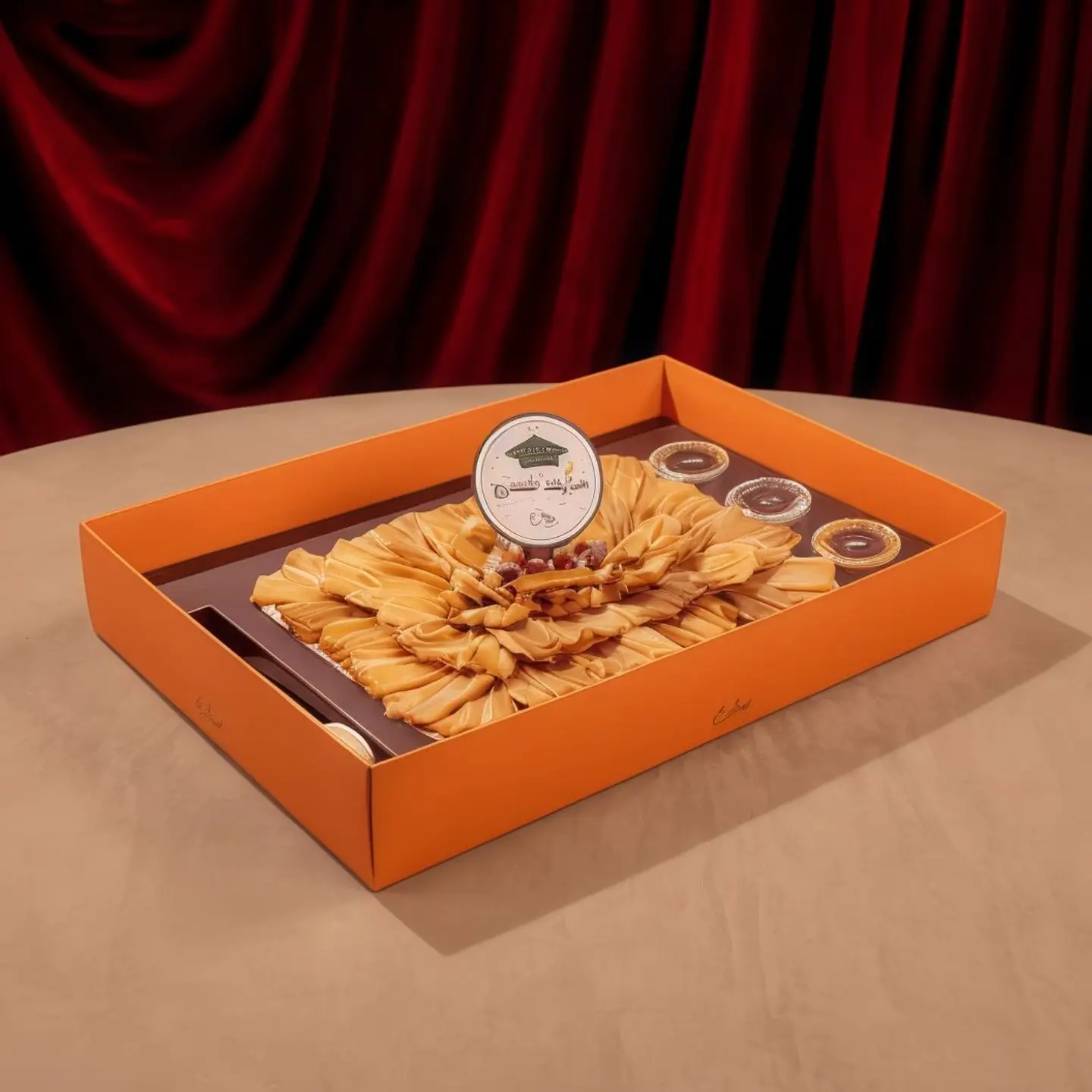Mandal Cream Baklawa Oven Tray   With A Graduation Topper