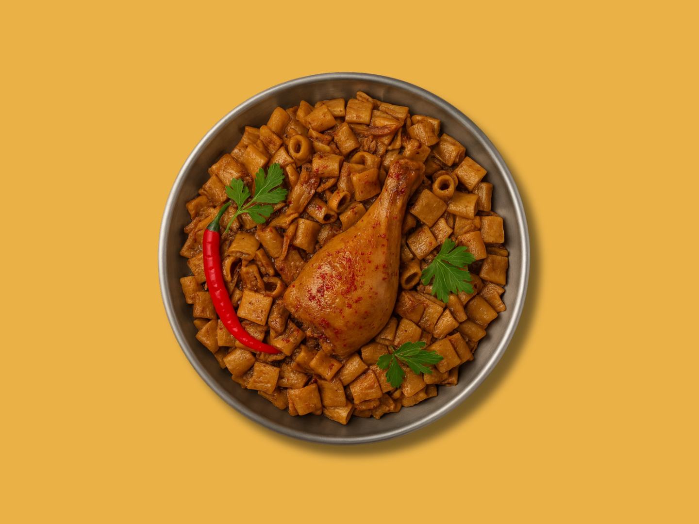 مكرونة تشكن مندوش - نص