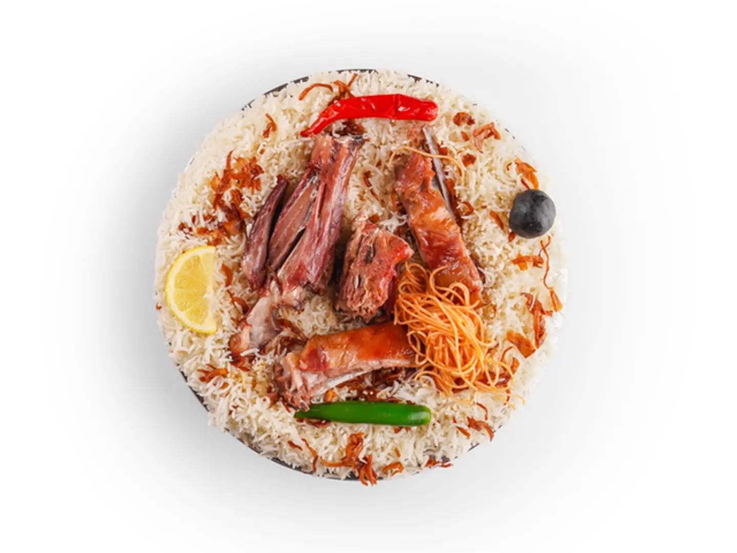 نفر لحم حنيذ مع رز بشاور