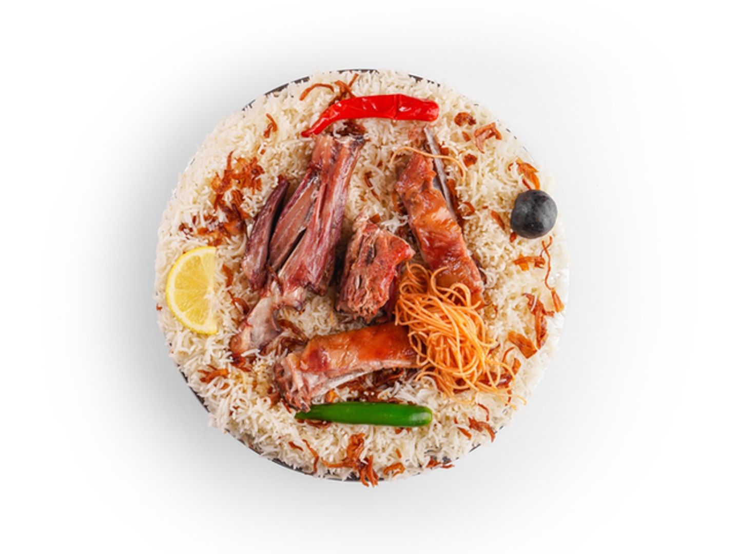 نفر لحم حنيذ مع رز بشاور