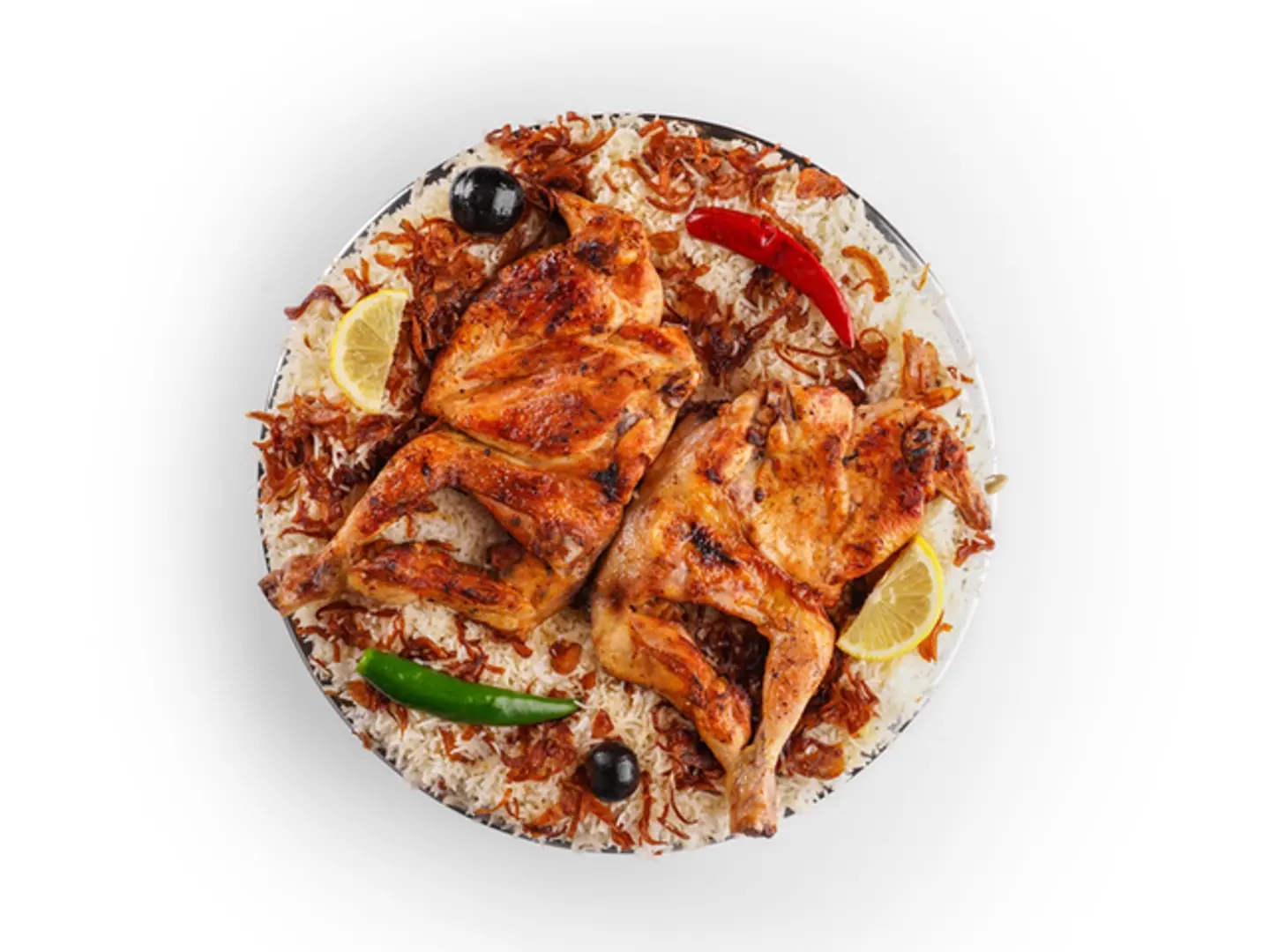 دجاج مظبي مع رز مشكل