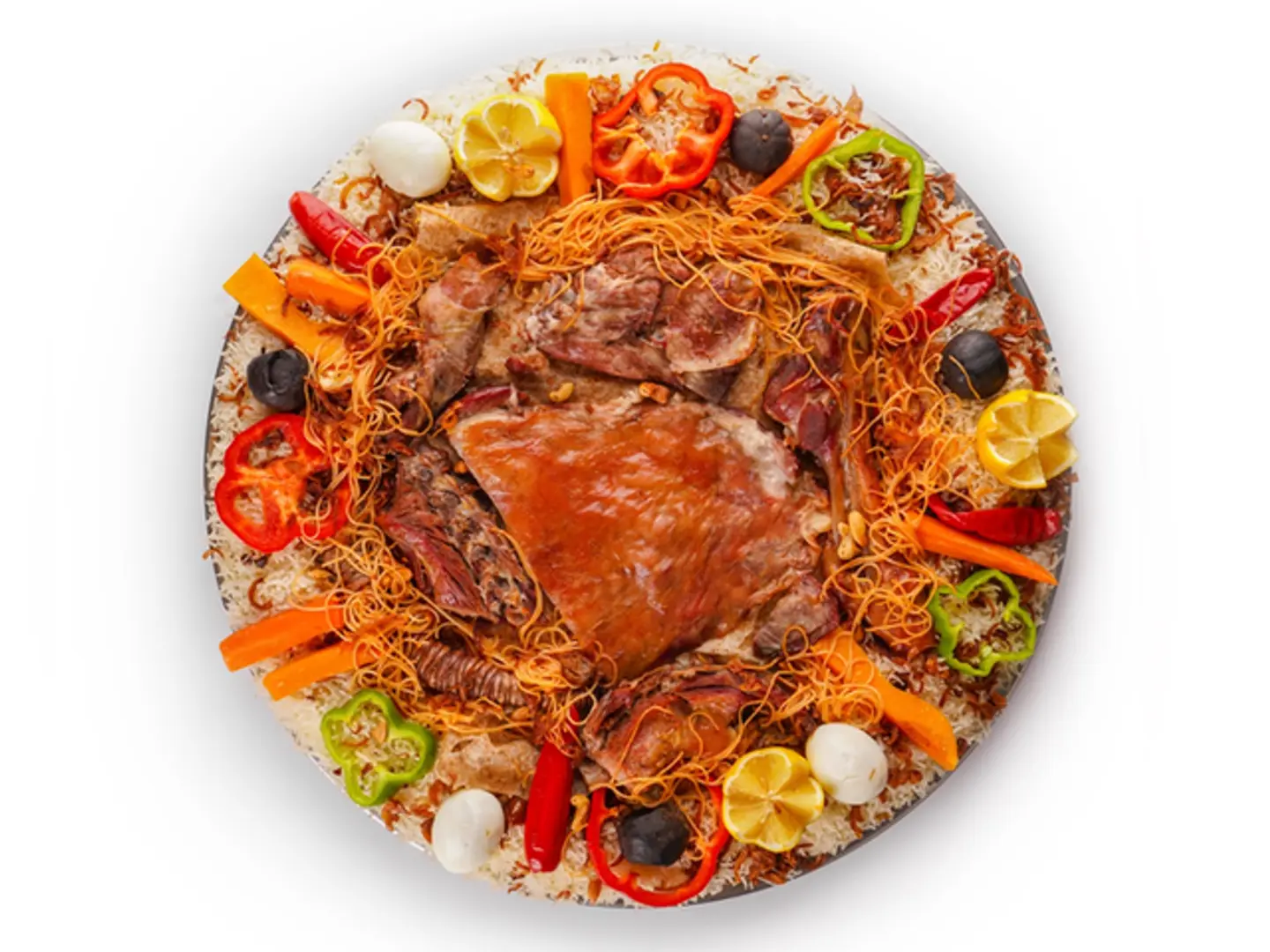 نصف تيس مع رز بشاور