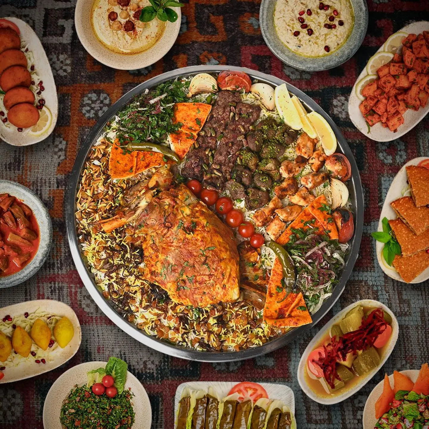 كومبو كتف خاروف ومشاوي مشكلة