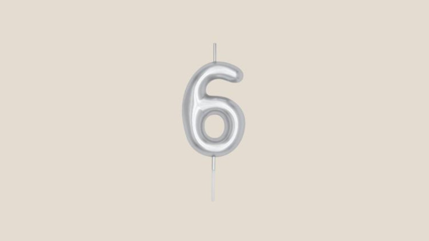 رقم 6 فضي