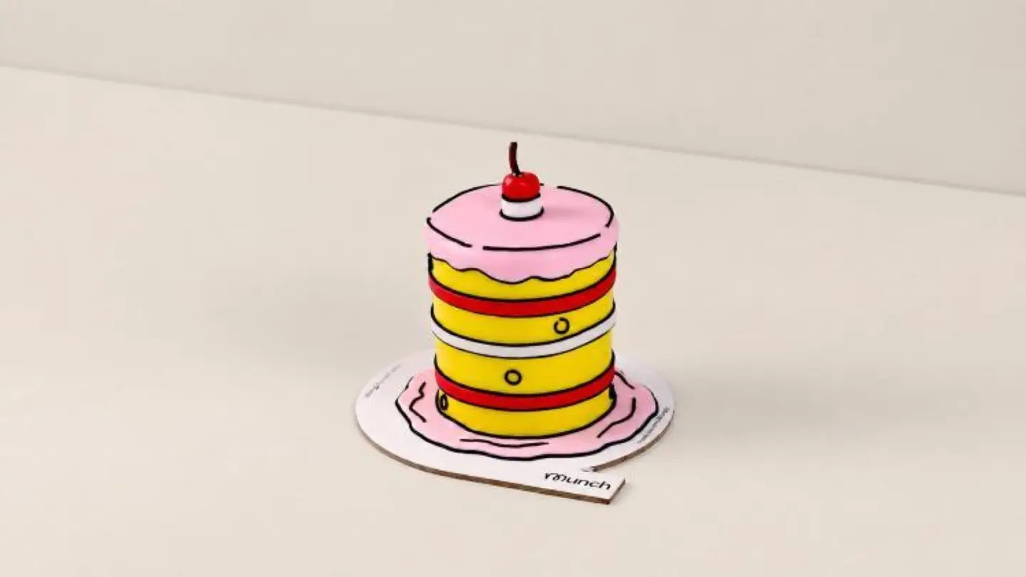 Comic Cake Round Red Velvet