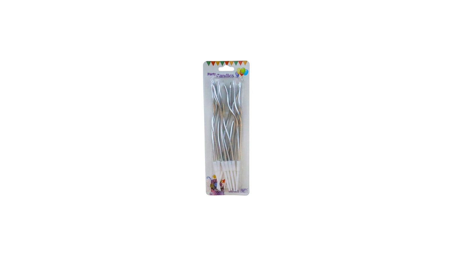 Spiral Candle Silver
