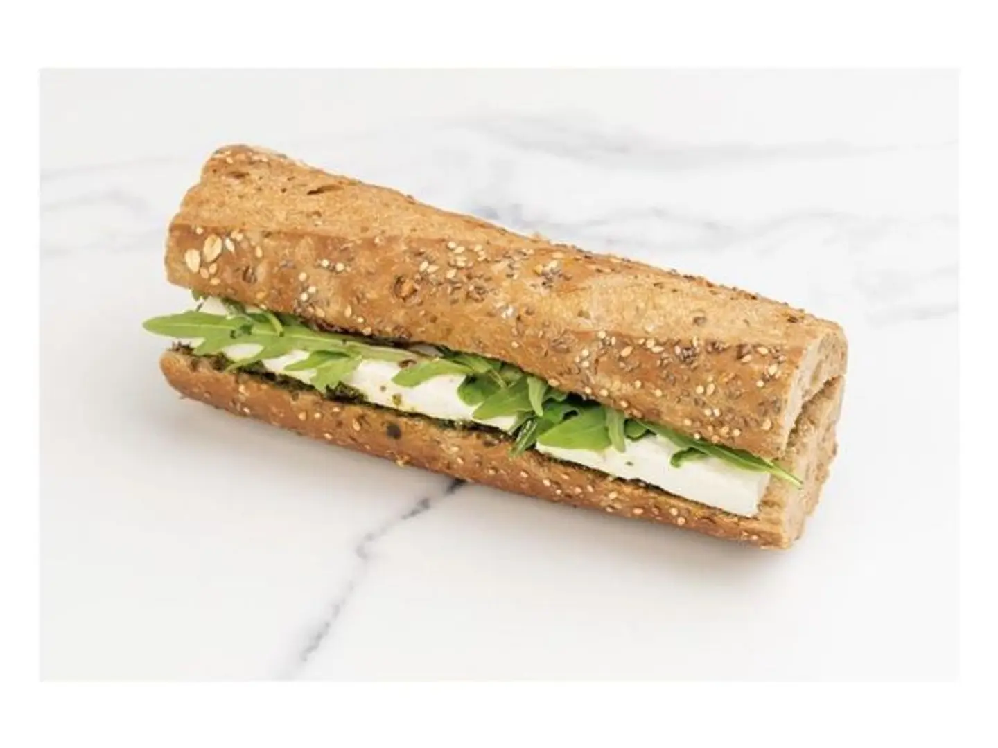 Feta Cheese Sandwich With Basil Pesto