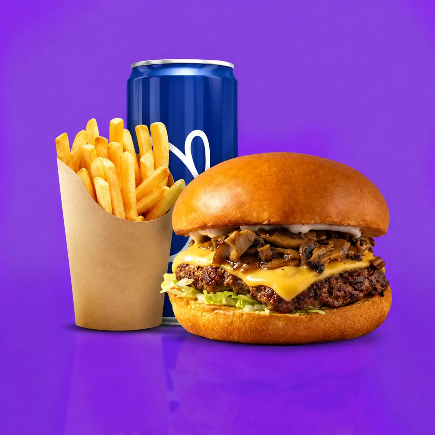 Mushroom Burger Meal
