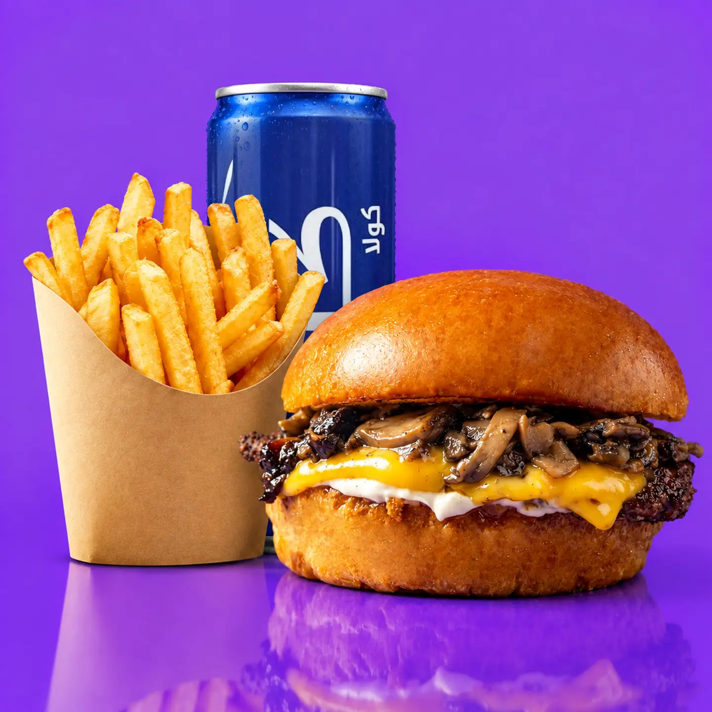 Mushroom Truffle Burger Meal