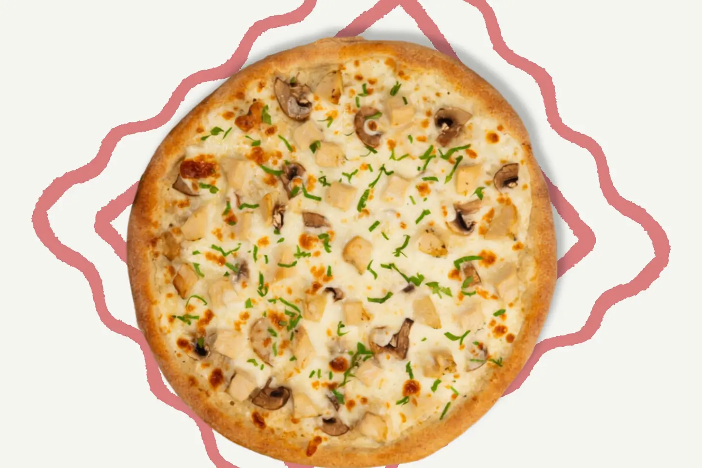 Chicken Alfredo Pizza Large