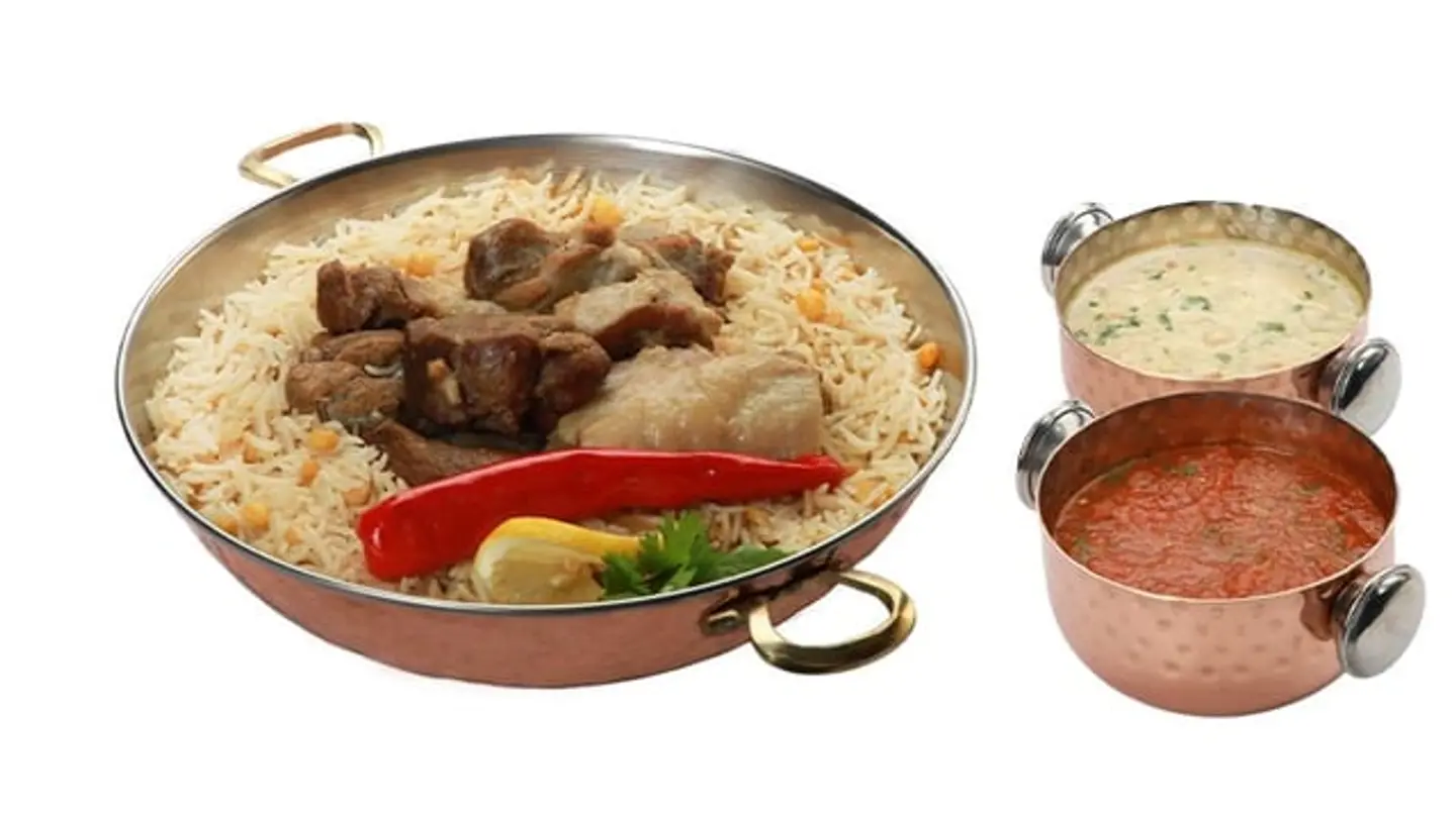 ارز بالحمص لحم