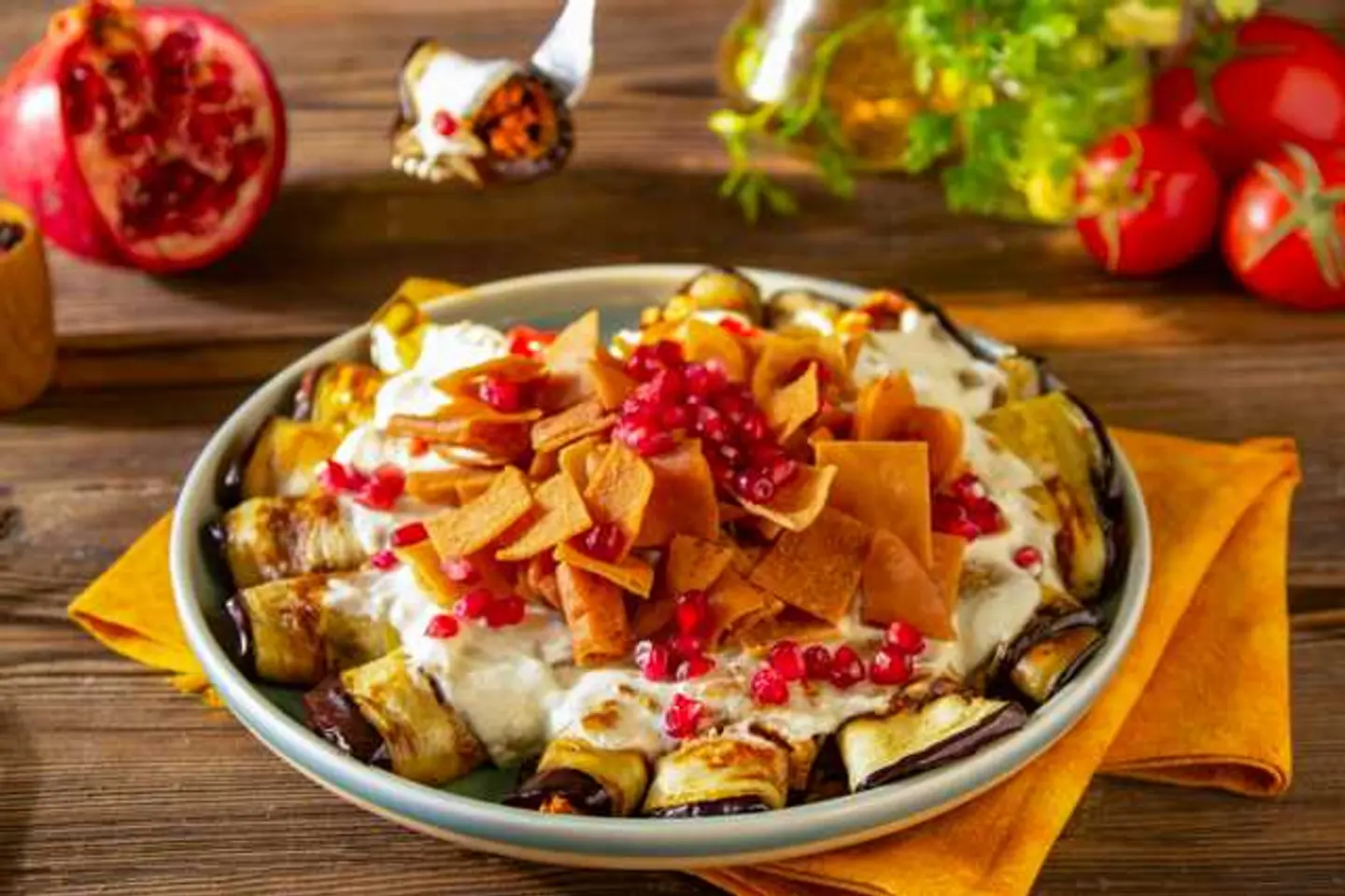 Eggplant Fatteh
