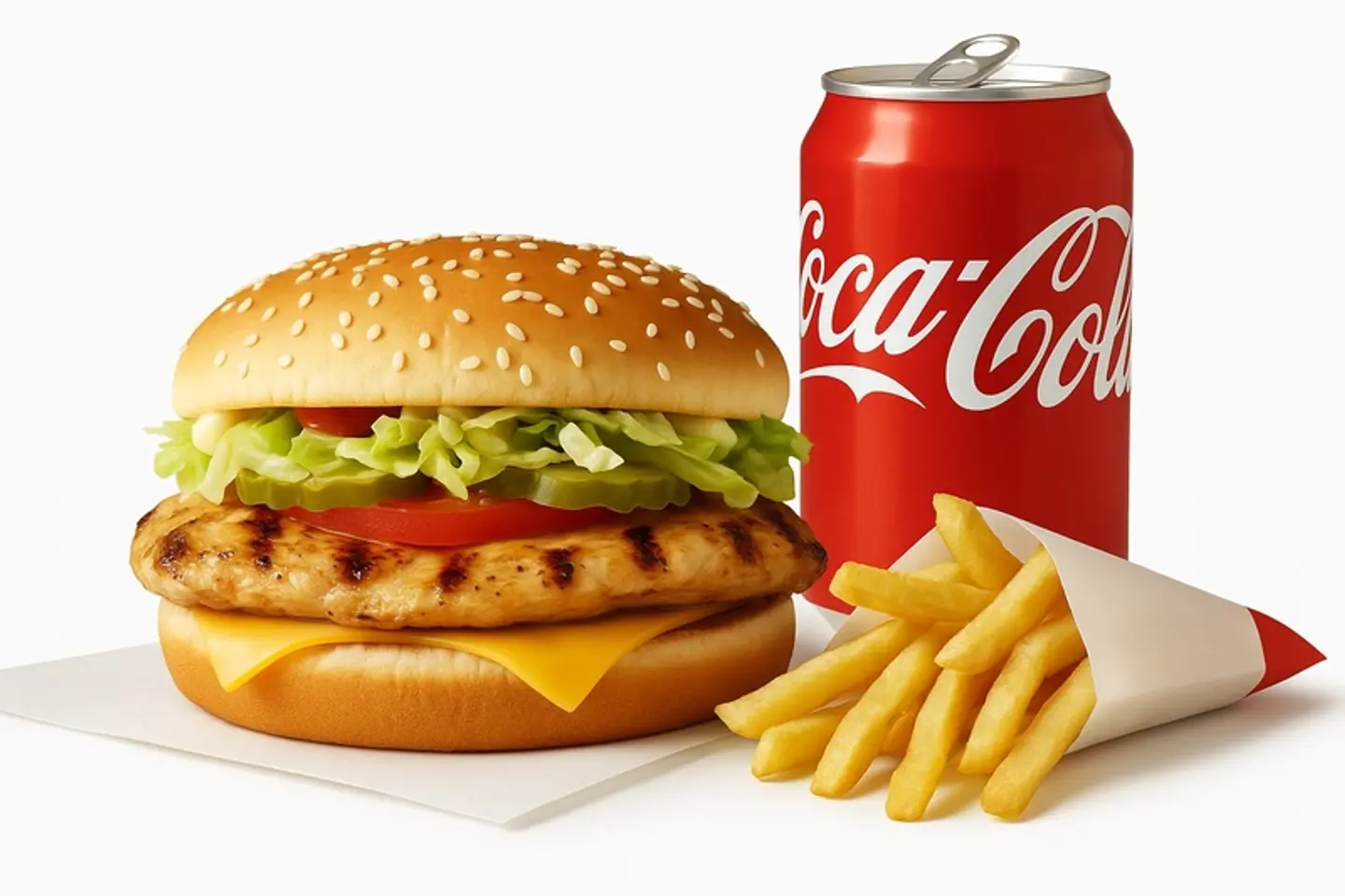 وجبة برجر دجاج