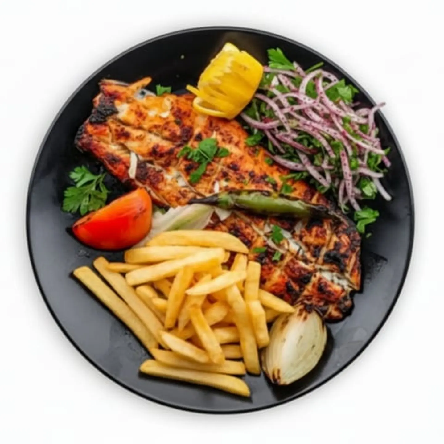 صحن سمك فيليه مشوى