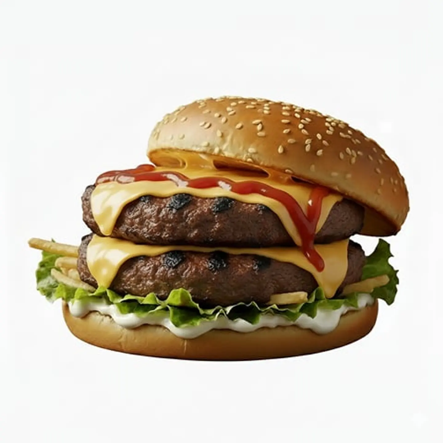 برجر لحم دبل