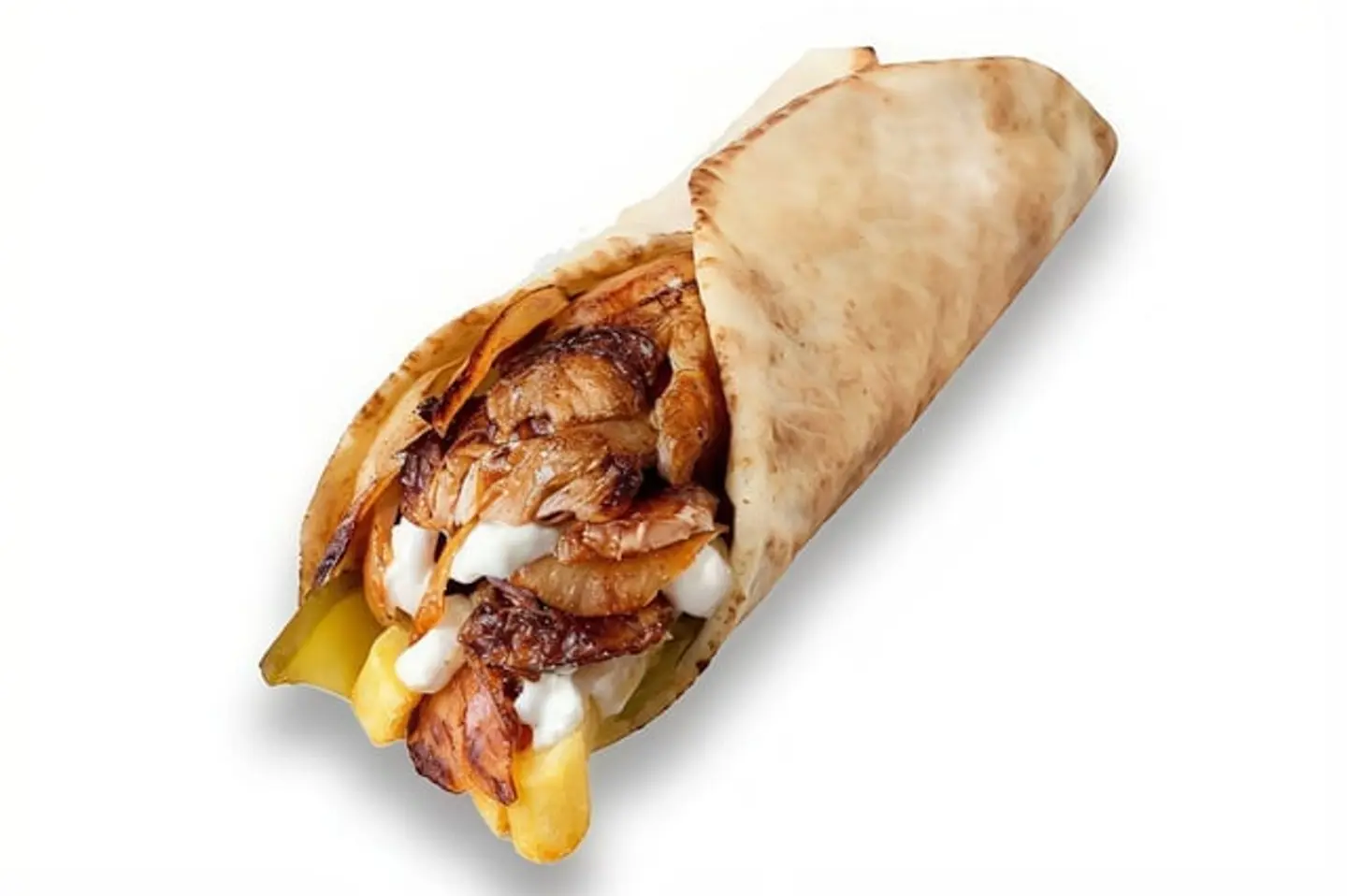 ساندوتش شاورما صاروخ خبز شامى على الفحم