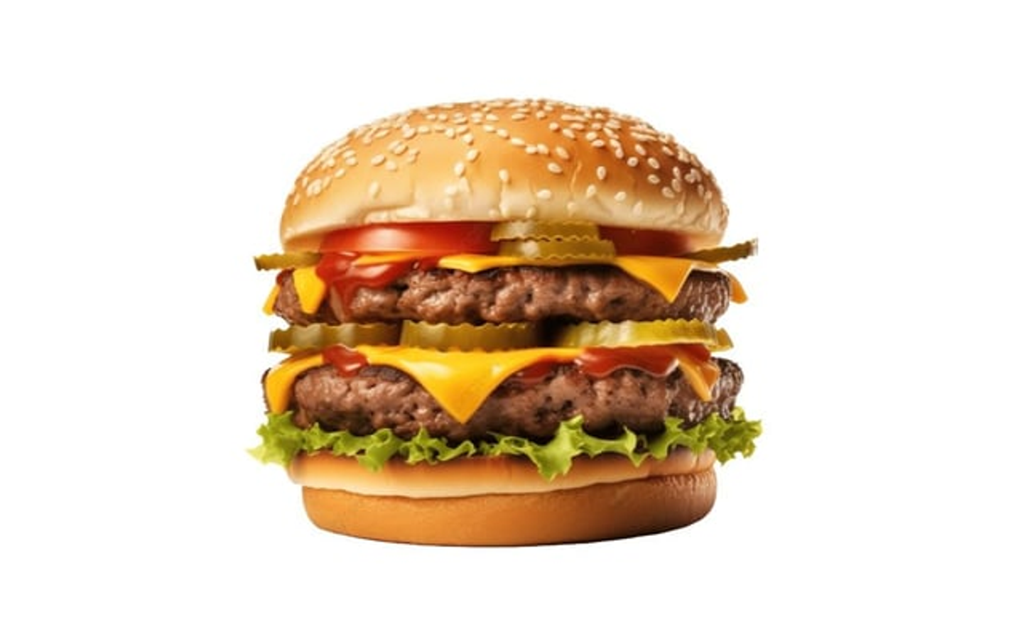 Double Beef Burger With Egg