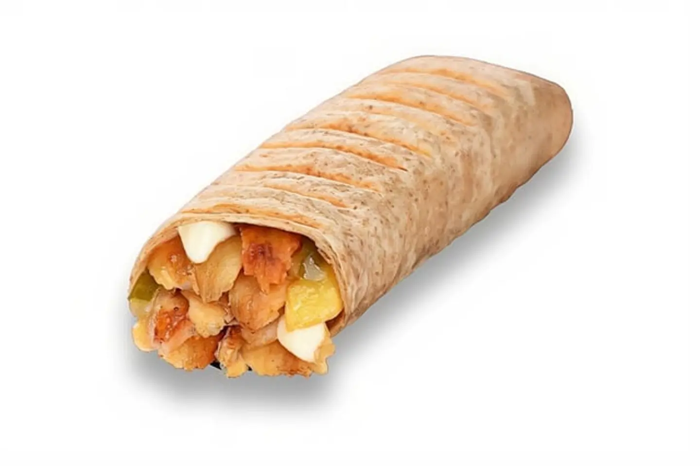 Small Shawarma Sandwich Qursan Bread On Charcoal