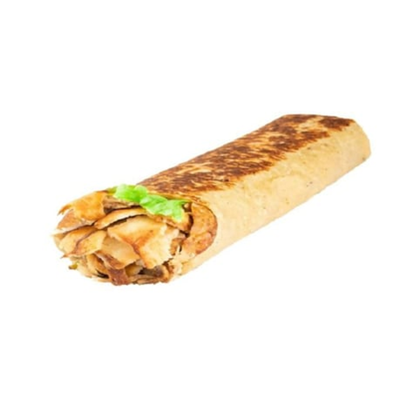 Small Shawarma Sandwich Saj Bread On Charcoal