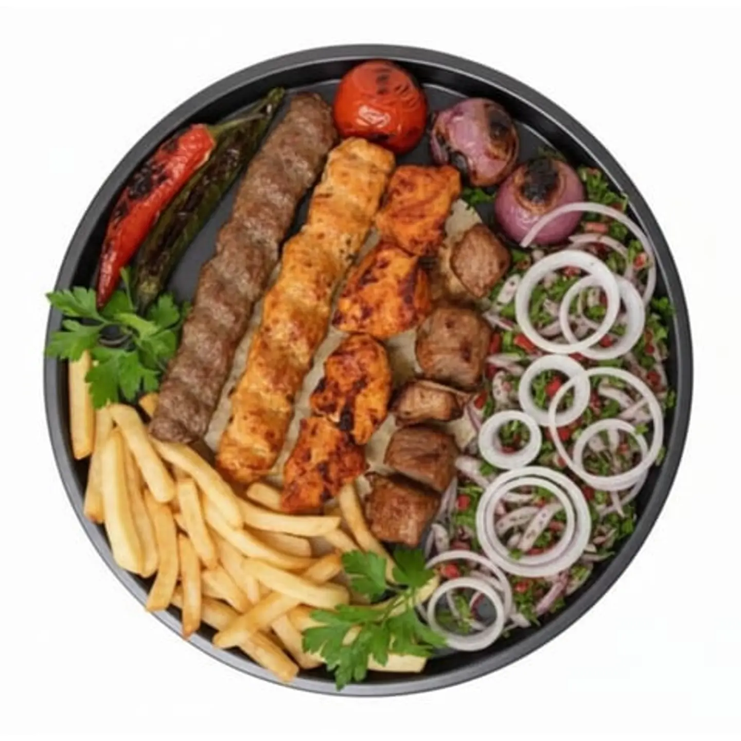 صحن مشكل مشاوى لحم ودجاج