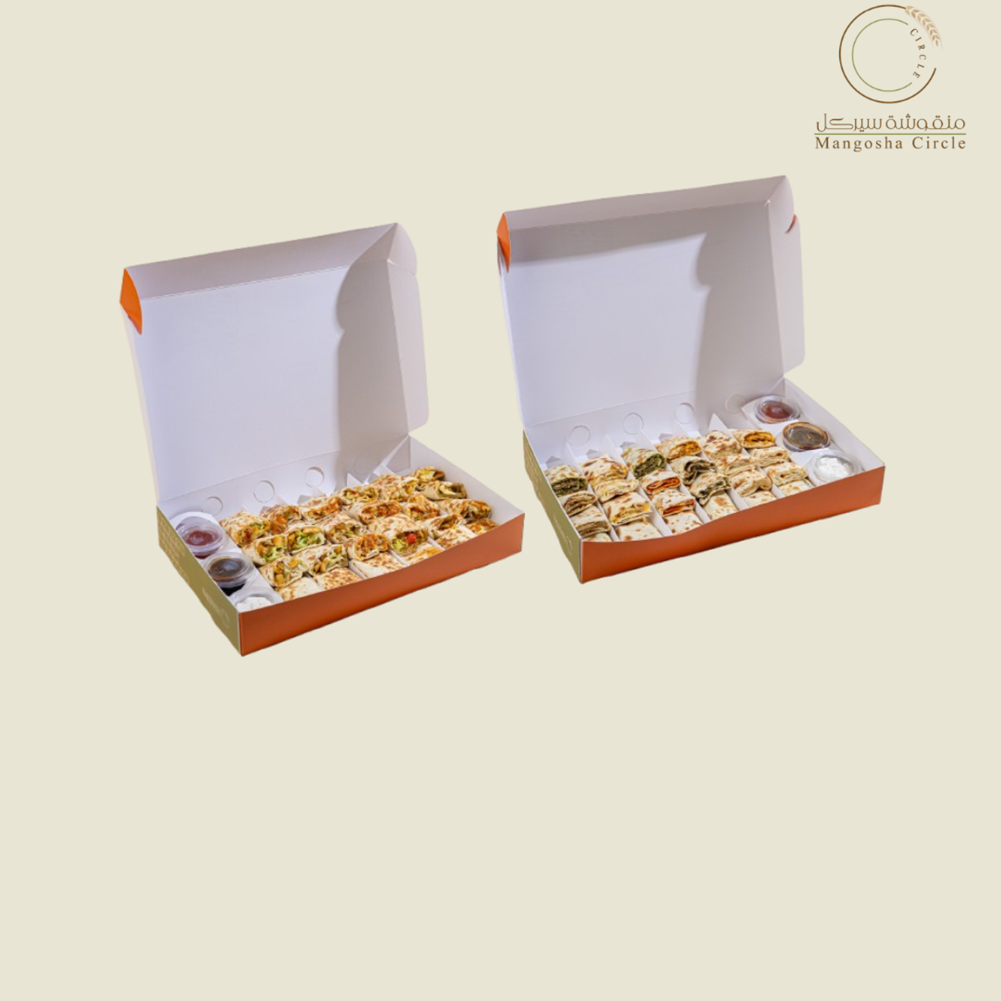 بوكس مناقيش 24 قطعة + بوكس دجاج 24 قطعة