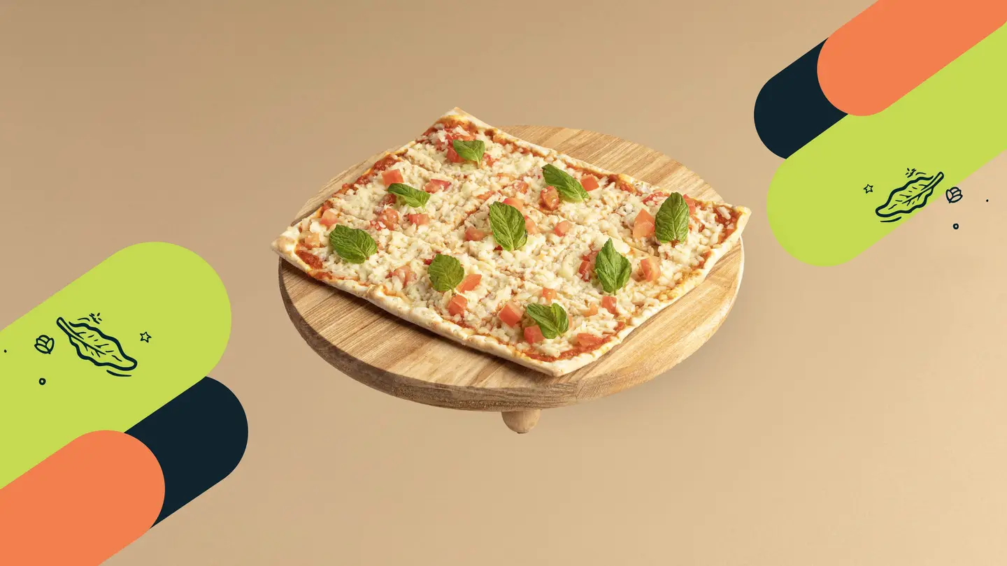 بيتزا الحلومي مع الخضار