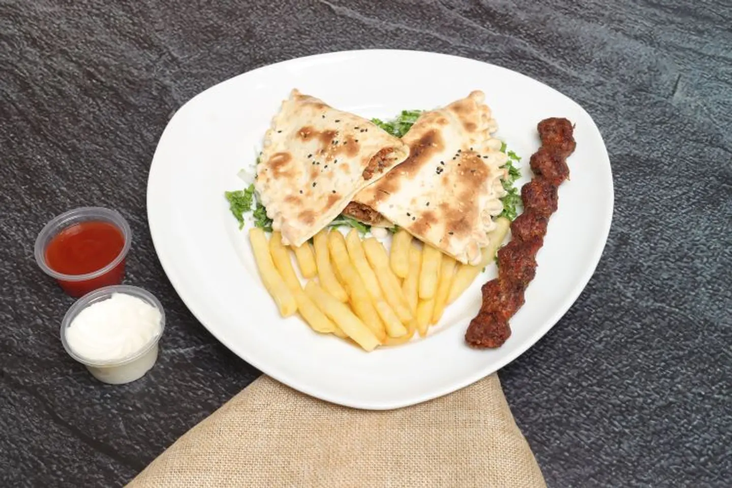 Meat Kebab With Labneh