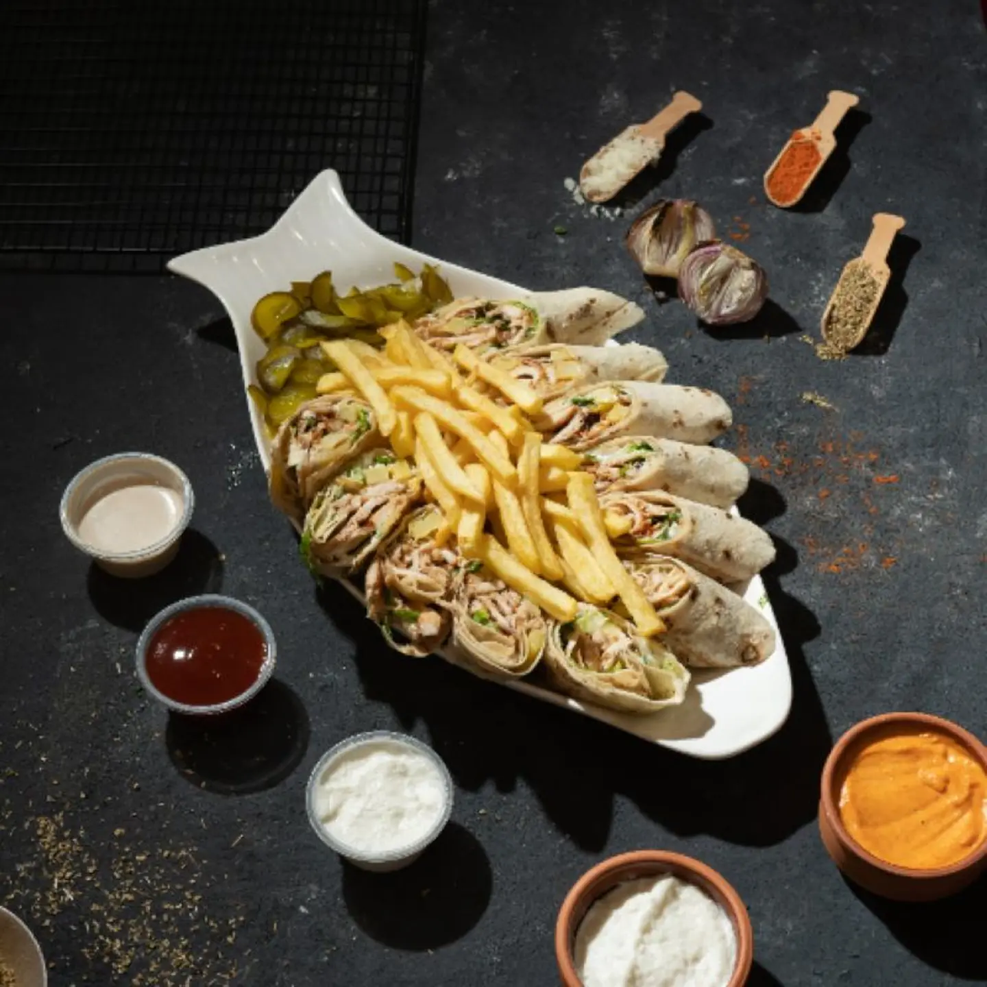 Arabic Chicken Shawarma With Cheese 12 Pieces