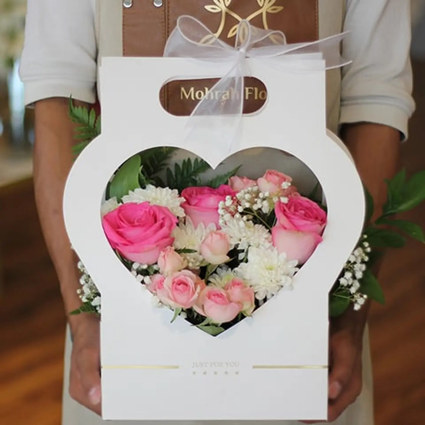 سلة الورد وردي - 55
