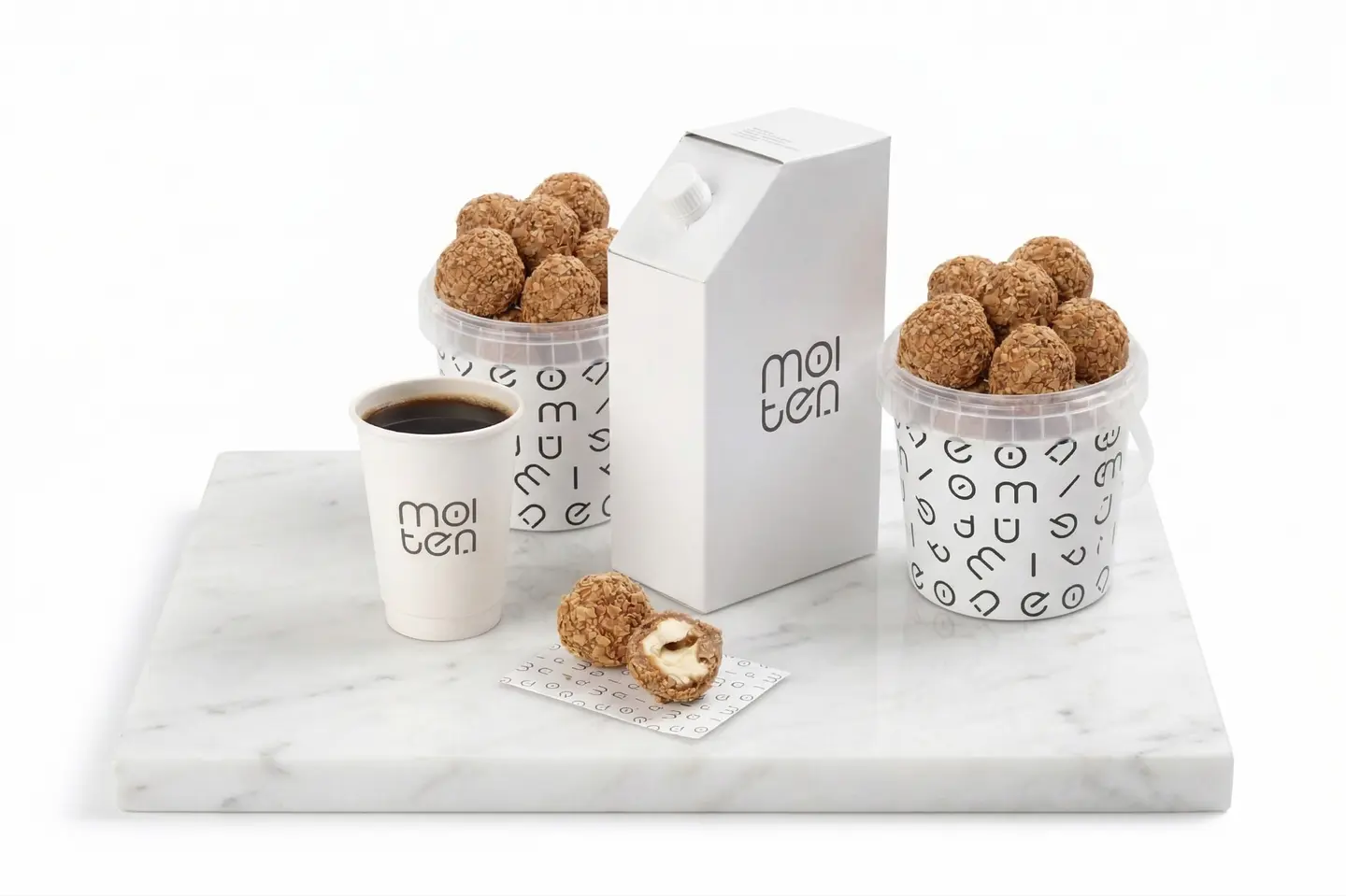 2 Ice Bites With Saudi Coffee