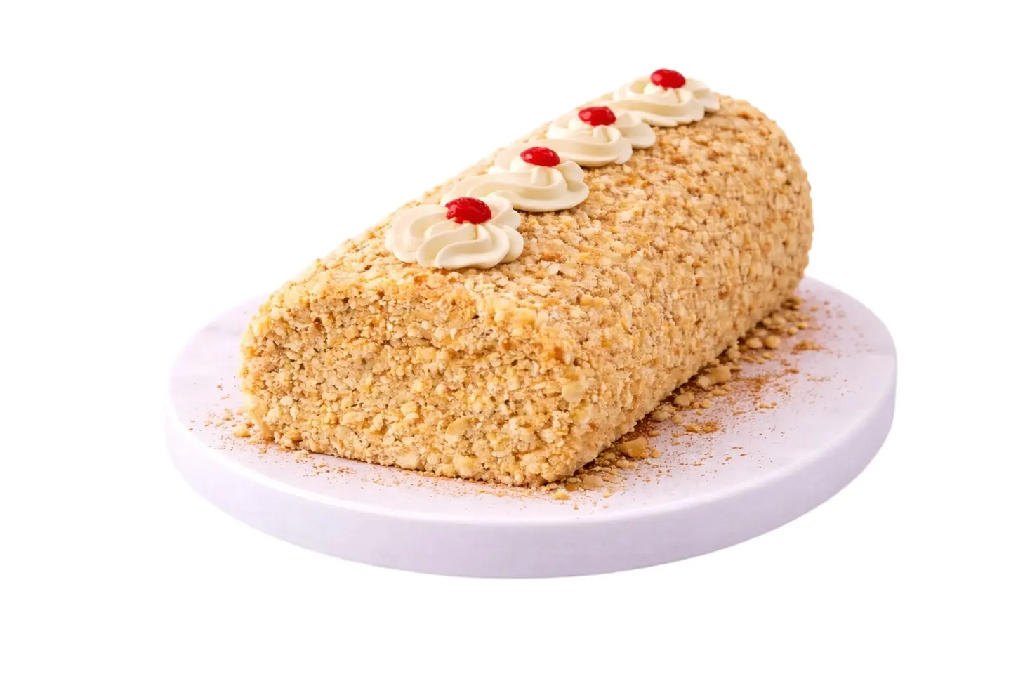 قالب سويسرول اللوز