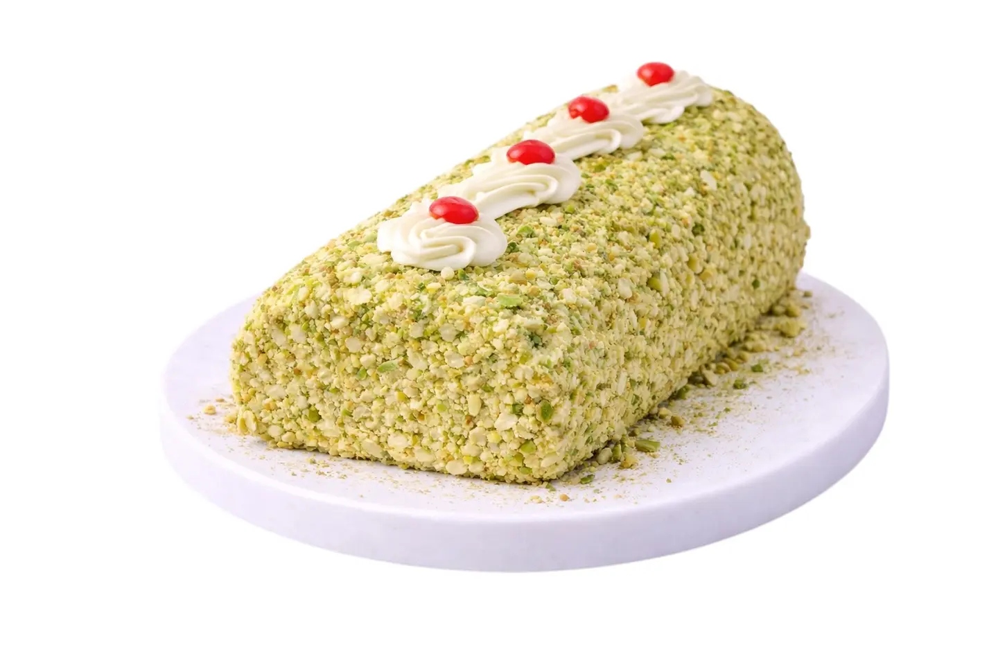 قالب سويسرول الفستق