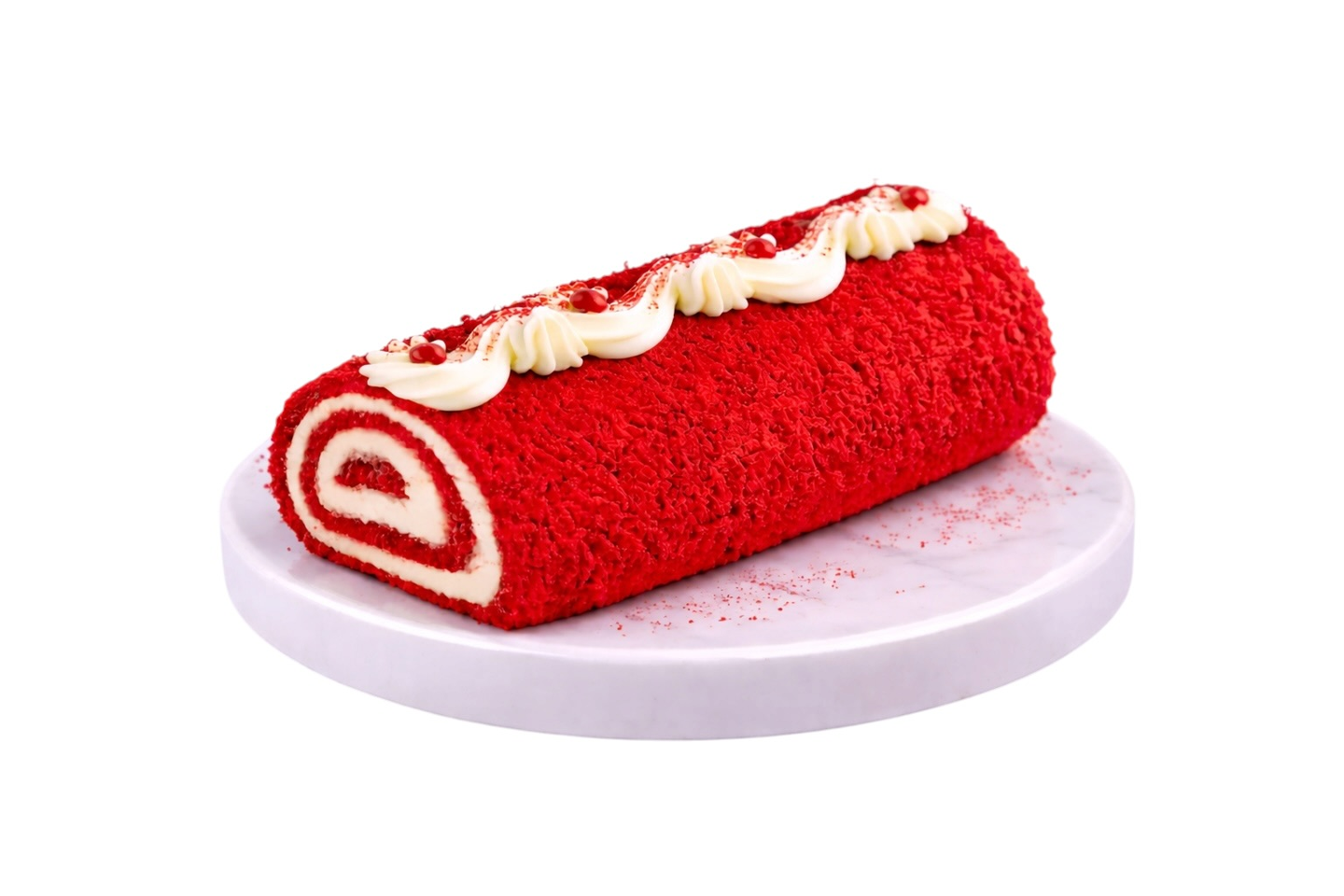 Red Velvet Swiss Roll Torte