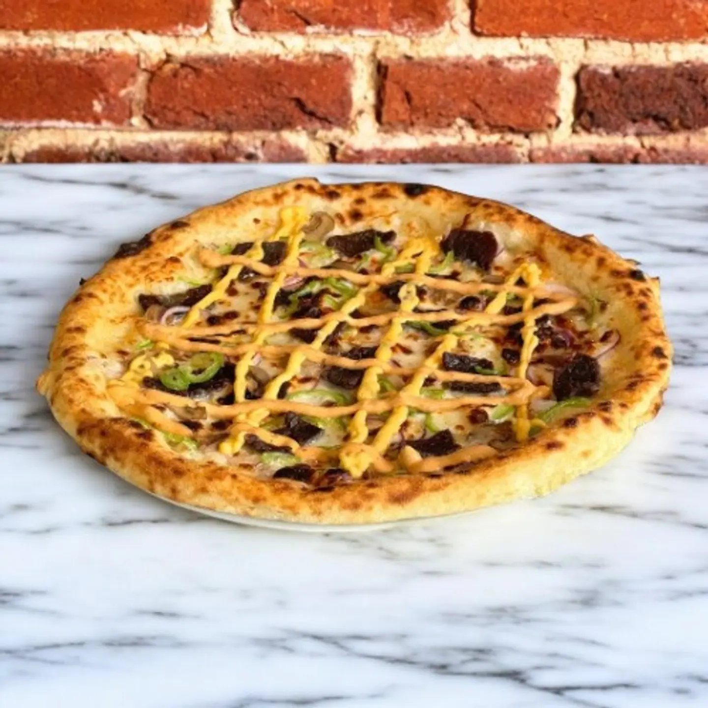 Spicy Cheese Steak Pizza